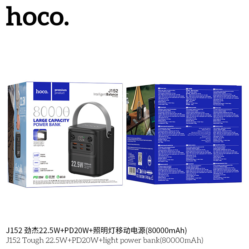 HD_SYNC:J152 Tough 22.5W+PD20W+light power bank(80000mAh)