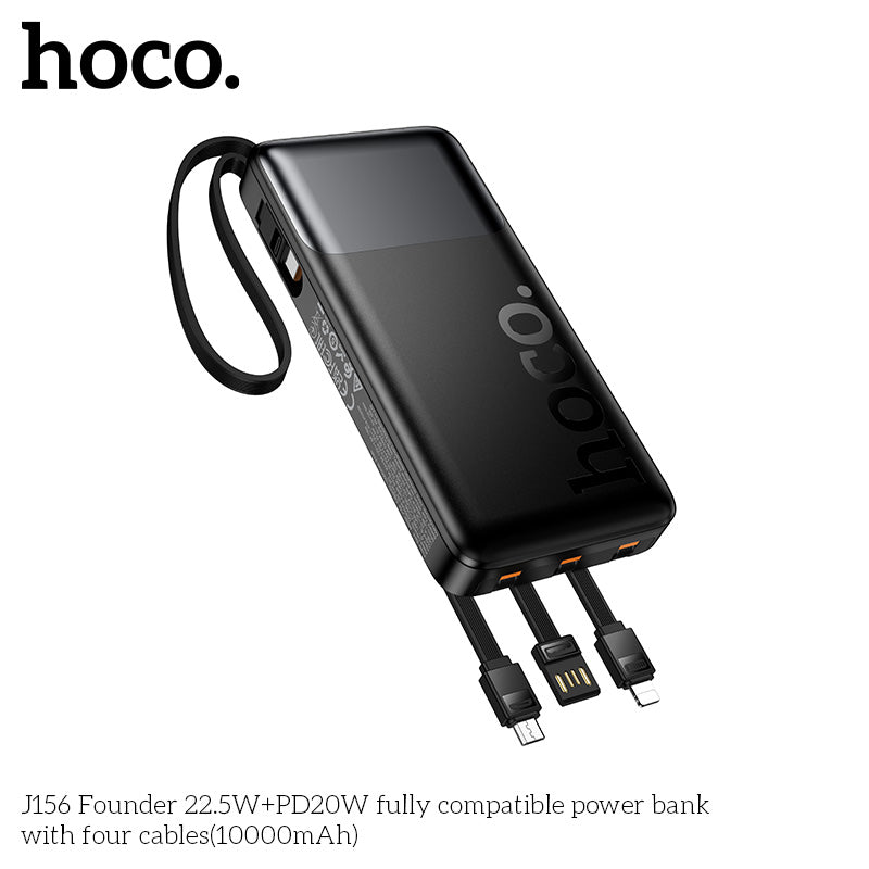 HD_SYNC:J156 Founder 22.5W+PD20W fully compatible power bank with four cables (10000mAh)(UN)