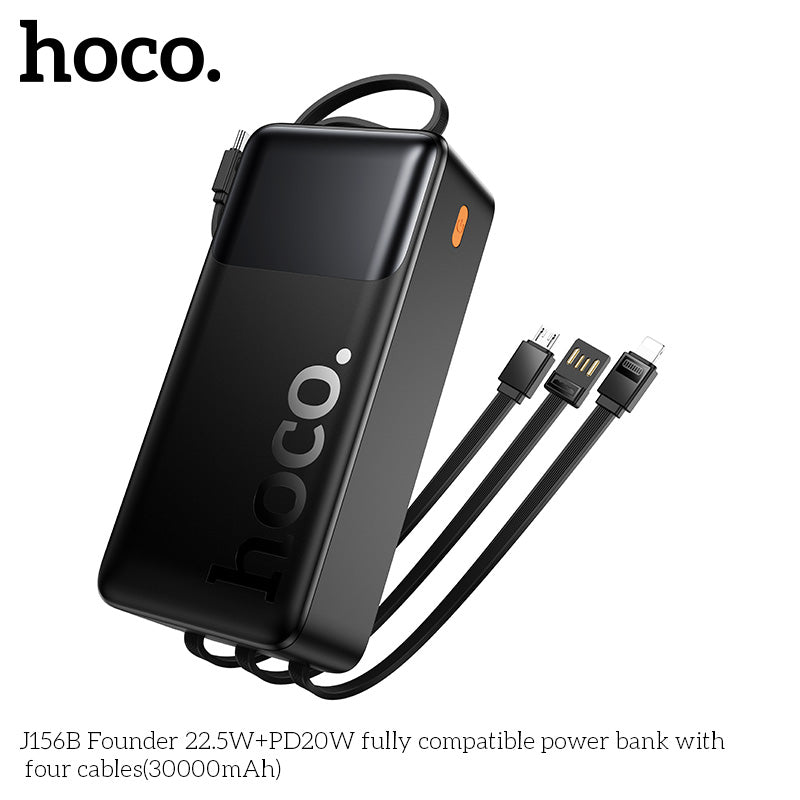HD_SYNC:J156B Founder 22.5W+PD20W fully compatible power bank with four cables (30000mAh)(UN)
