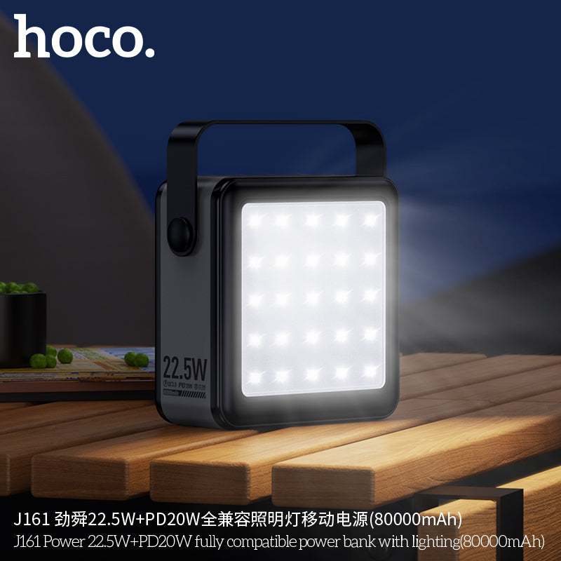 HD_SYNC:J161 Power 22.5W+PD20W fully compatible power bank with lighting(80000mAh)(UN)