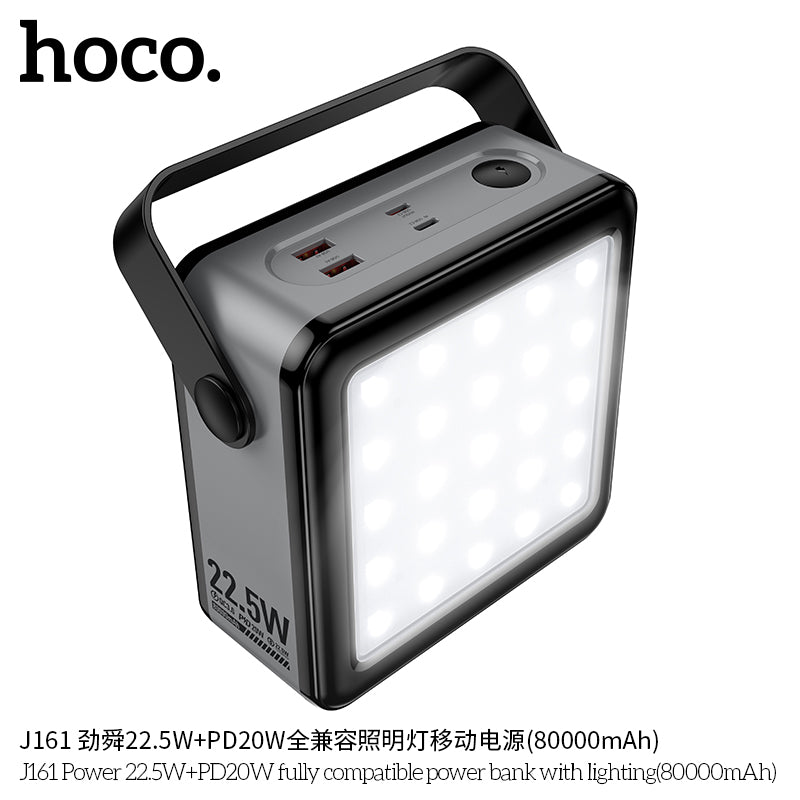 HD_SYNC:J161 Power 22.5W+PD20W fully compatible power bank with lighting(80000mAh)(UN)
