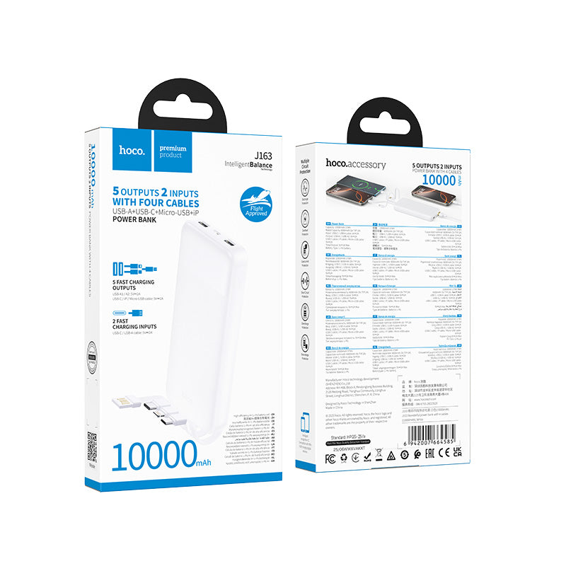 HD_SYNC:J163 Wonderful power bank with 4 cables(10000mAh)