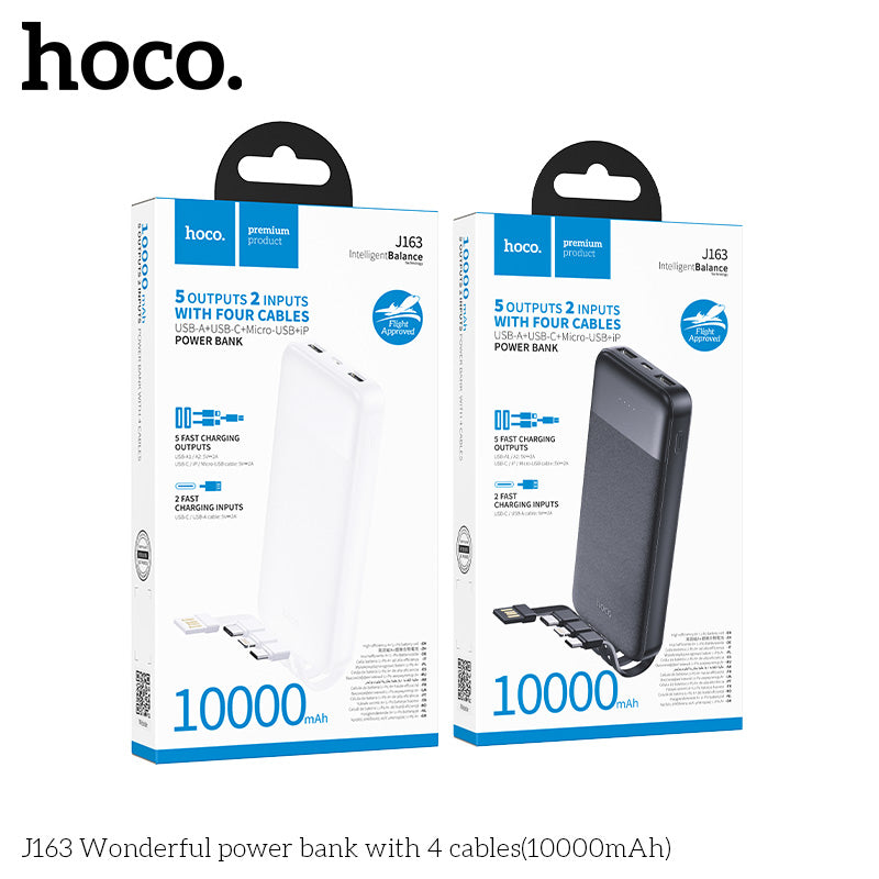 HD_SYNC:J163 Wonderful power bank with 4 cables(10000mAh)