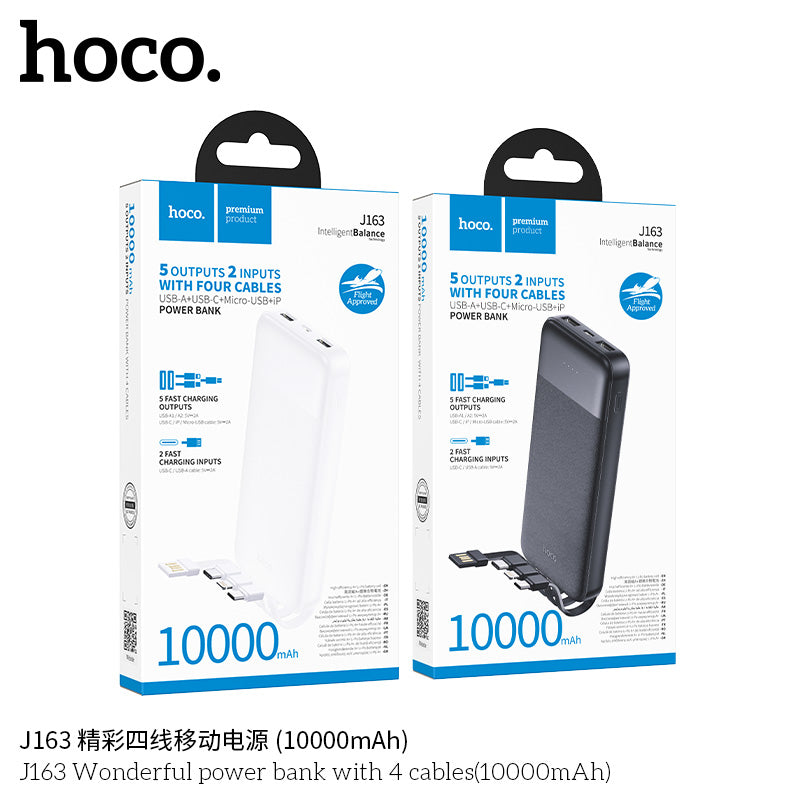 HD_SYNC:J163 Wonderful power bank with 4 cables(10000mAh)(UN)