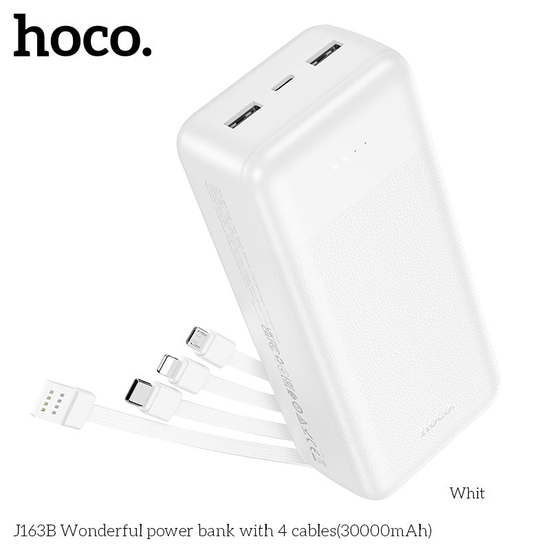 HD_SYNC:J163B Wonderful power bank with 4 cables(30000mAh)(UN)