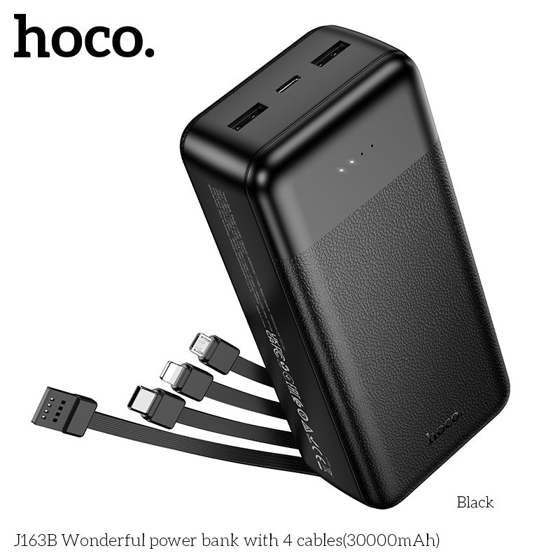 HD_SYNC:J163B Wonderful power bank with 4 cables(30000mAh)(UN)