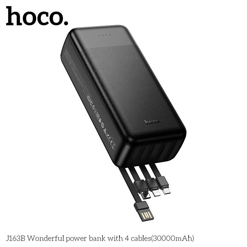 HD_SYNC:J163B Wonderful power bank with 4 cables(30000mAh)