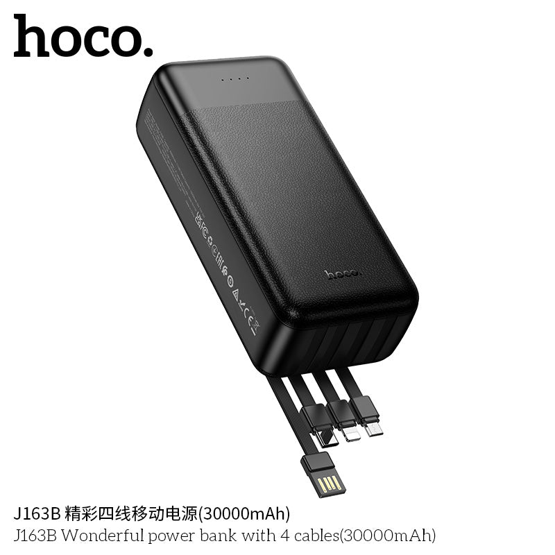 HD_SYNC:J163B Wonderful power bank with 4 cables(30000mAh)(UN)