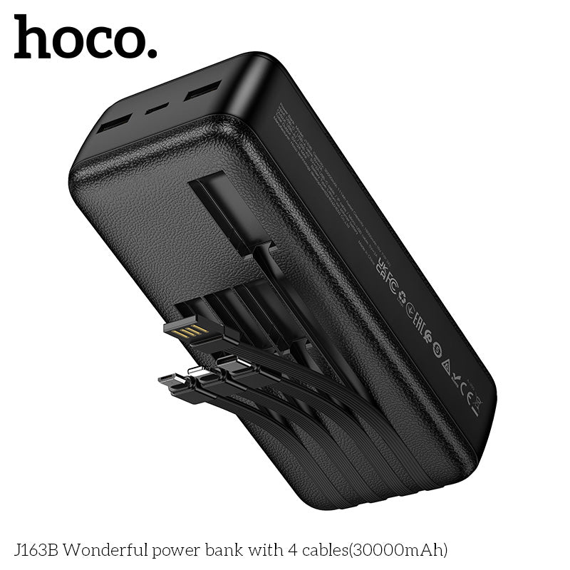 HD_SYNC:J163B Wonderful power bank with 4 cables(30000mAh)