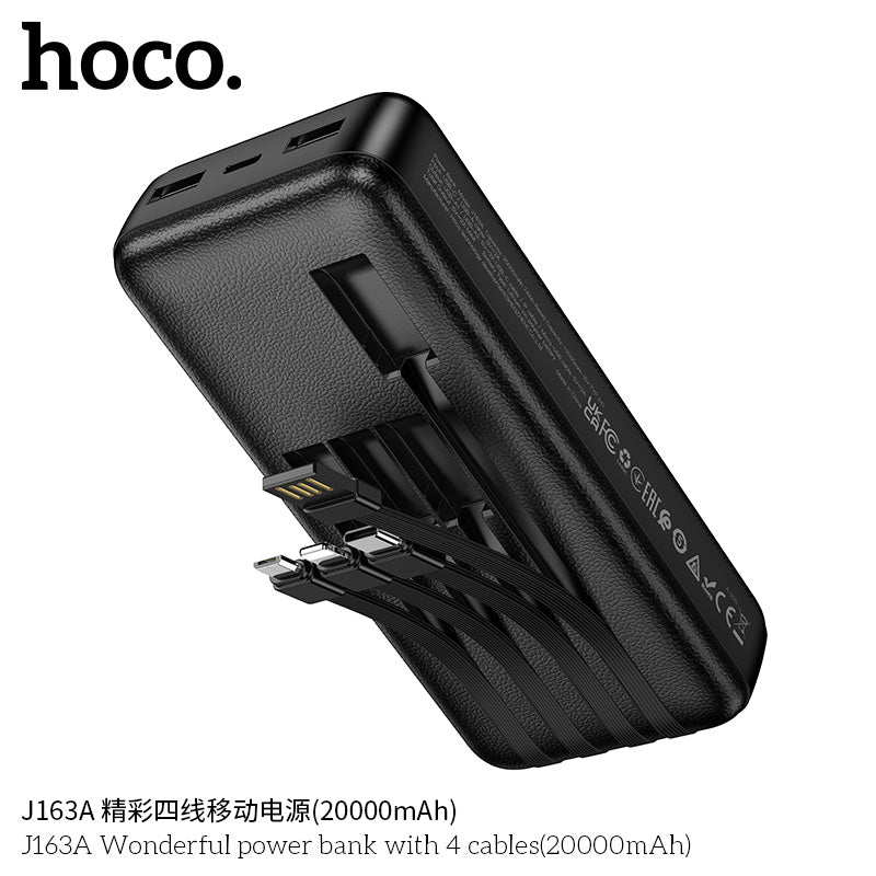 HD_SYNC:J163B Wonderful power bank with 4 cables(30000mAh)