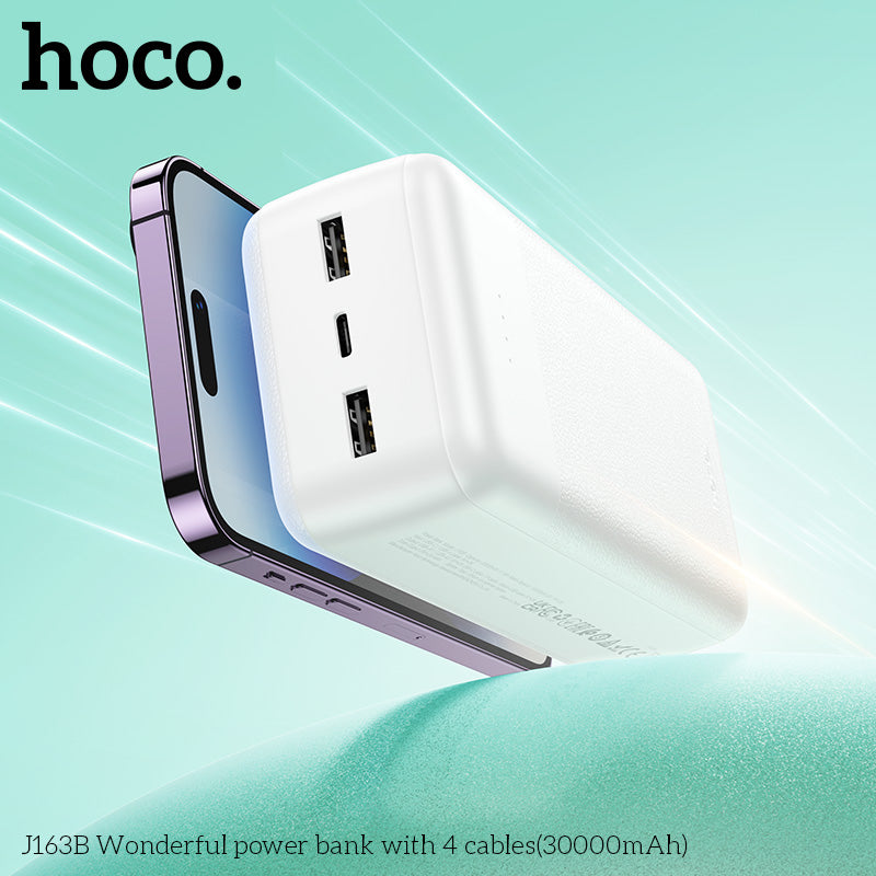 HD_SYNC:J163B Wonderful power bank with 4 cables(30000mAh)(UN)