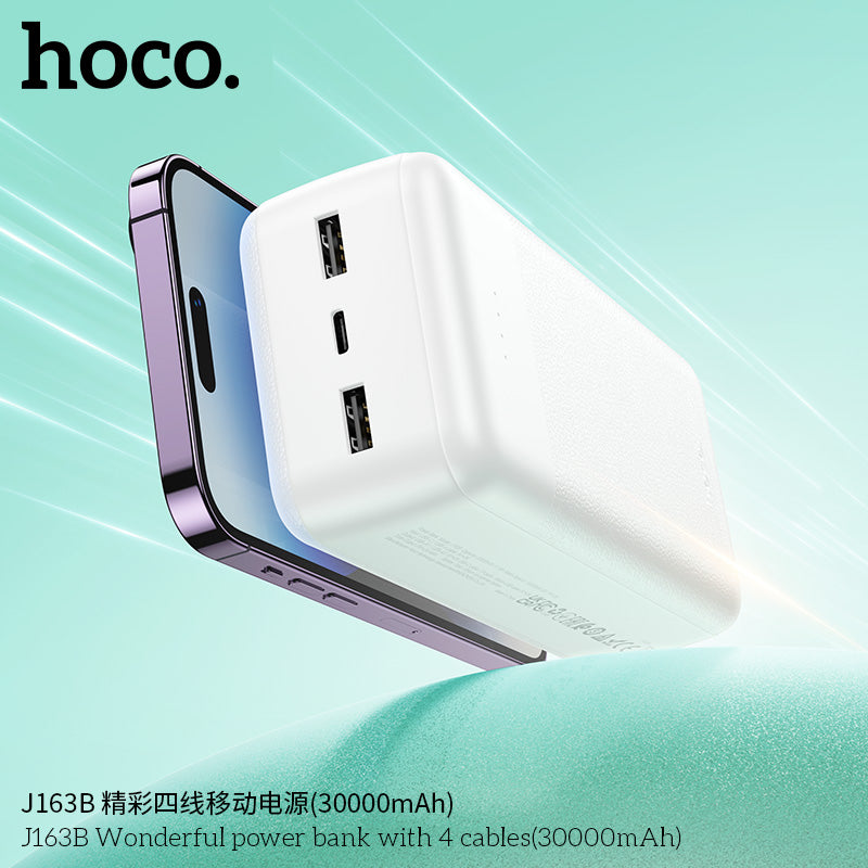 HD_SYNC:J163B Wonderful power bank with 4 cables(30000mAh)(UN)