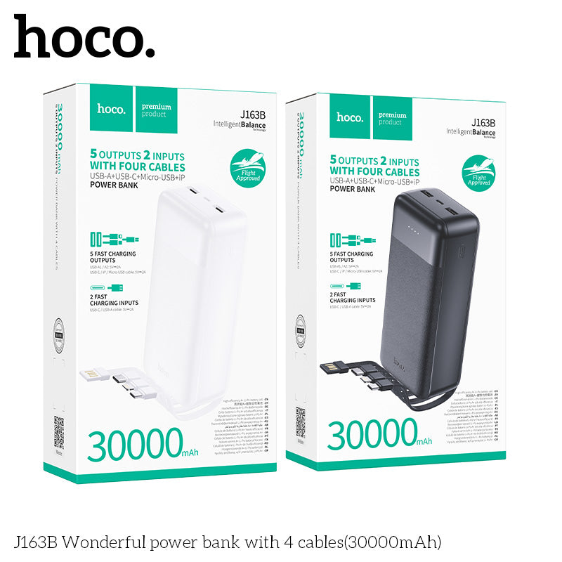 HD_SYNC:J163B Wonderful power bank with 4 cables(30000mAh)