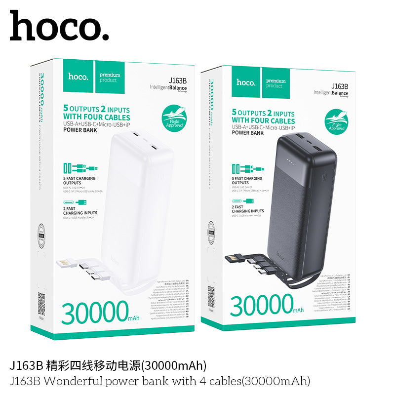 HD_SYNC:J163B Wonderful power bank with 4 cables(30000mAh)(UN)