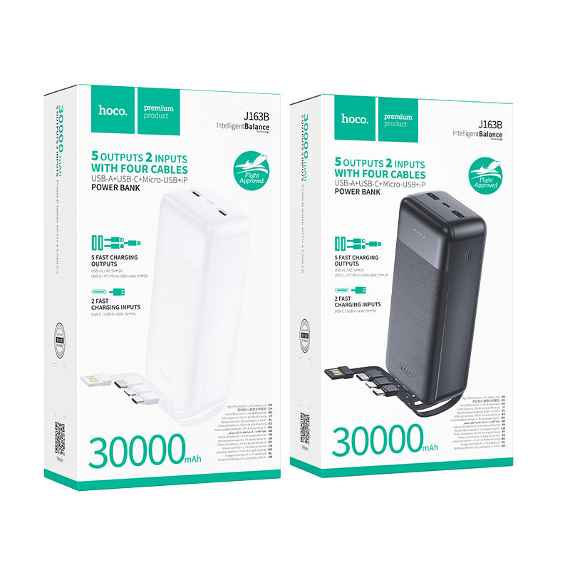 HD_SYNC:J163B Wonderful power bank with 4 cables(30000mAh)(UN)