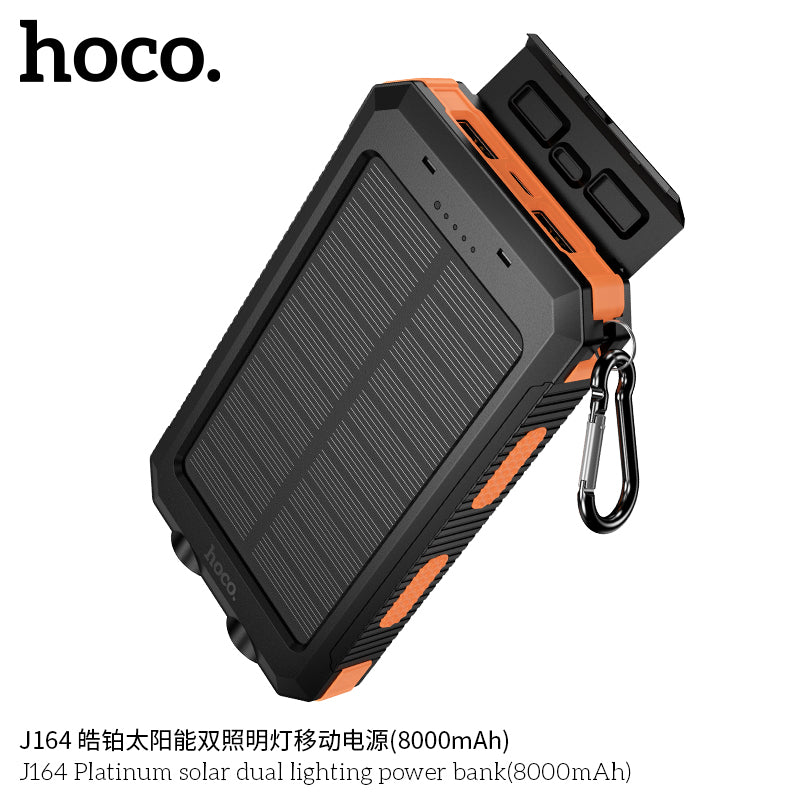 HD_SYNC:J164 Platinum solar dual lighting power bank(8000mAh)