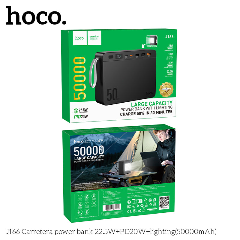 HD_SYNC:J166 Carretera power bank 22.5W+PD20W+lighting
