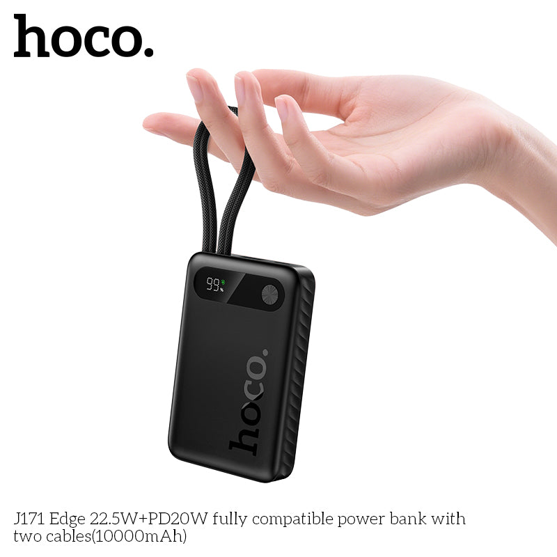 HD_SYNC:J171 Edge 22.5W+PD20W fully compatible power bank with two cables(10000mAh)