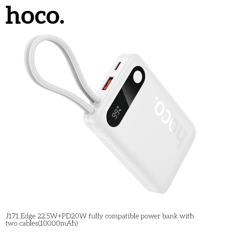 HD_SYNC:J171 Edge 22.5W+PD20W fully compatible power bank with two cables(10000mAh)