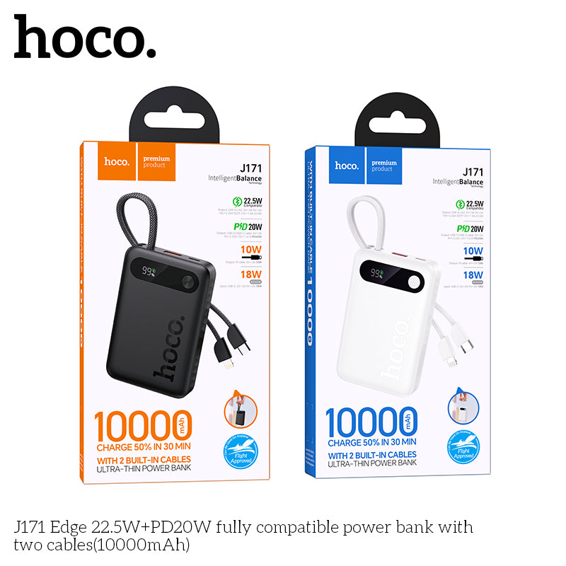 HD_SYNC:J171 Edge 22.5W+PD20W fully compatible power bank with two cables(10000mAh)(UN)