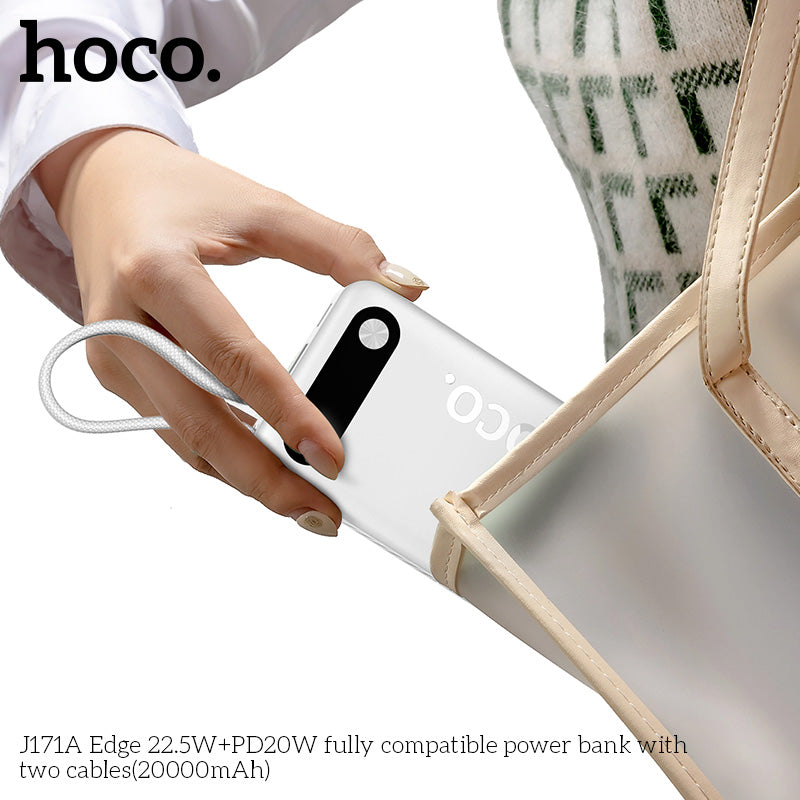 HD_SYNC:J171A Edge 22.5W+PD20W fully compatible power bank with two cables(20000mAh)