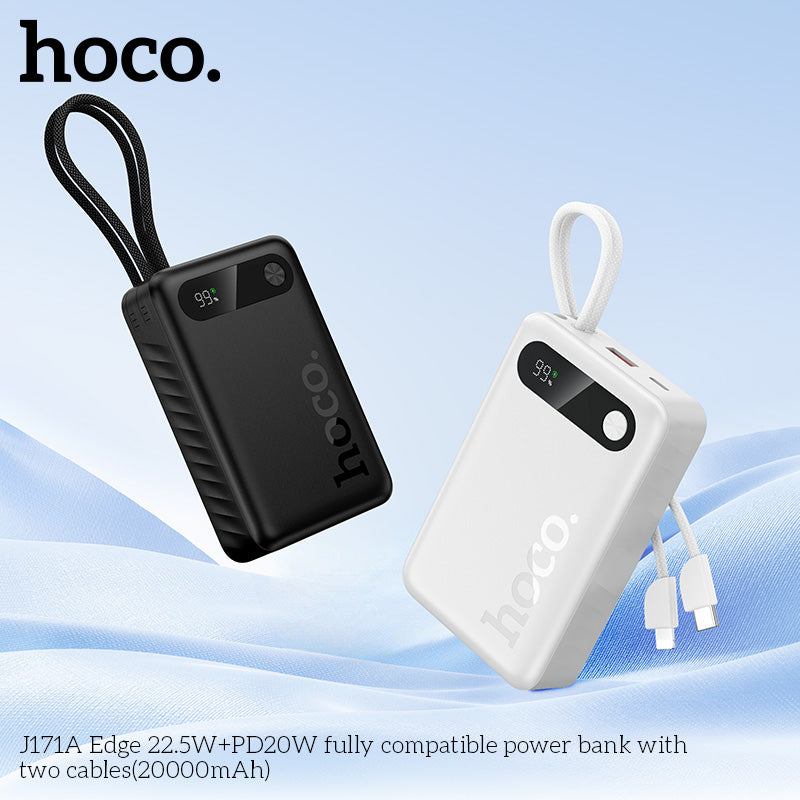 HD_SYNC:J171A Edge 22.5W+PD20W fully compatible power bank with two cables(20000mAh)
