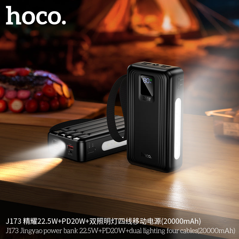HD_SYNC:J173 Jingyao power bank 22.5W+PD20W+dual lighting four cables(20000mAh)