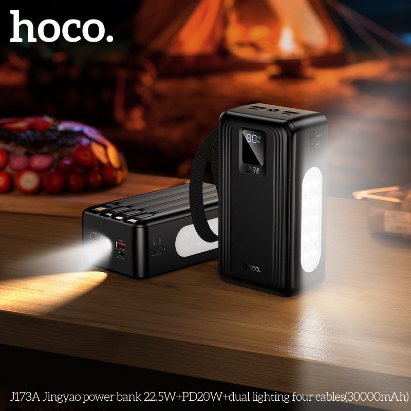 HD_SYNC:J173A Jingyao power bank 22.5W+PD20W+dual lighting four cables(30000mAh)