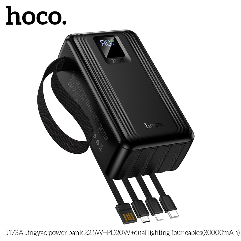 HD_SYNC:J173A Jingyao power bank 22.5W+PD20W+dual lighting four cables(30000mAh)