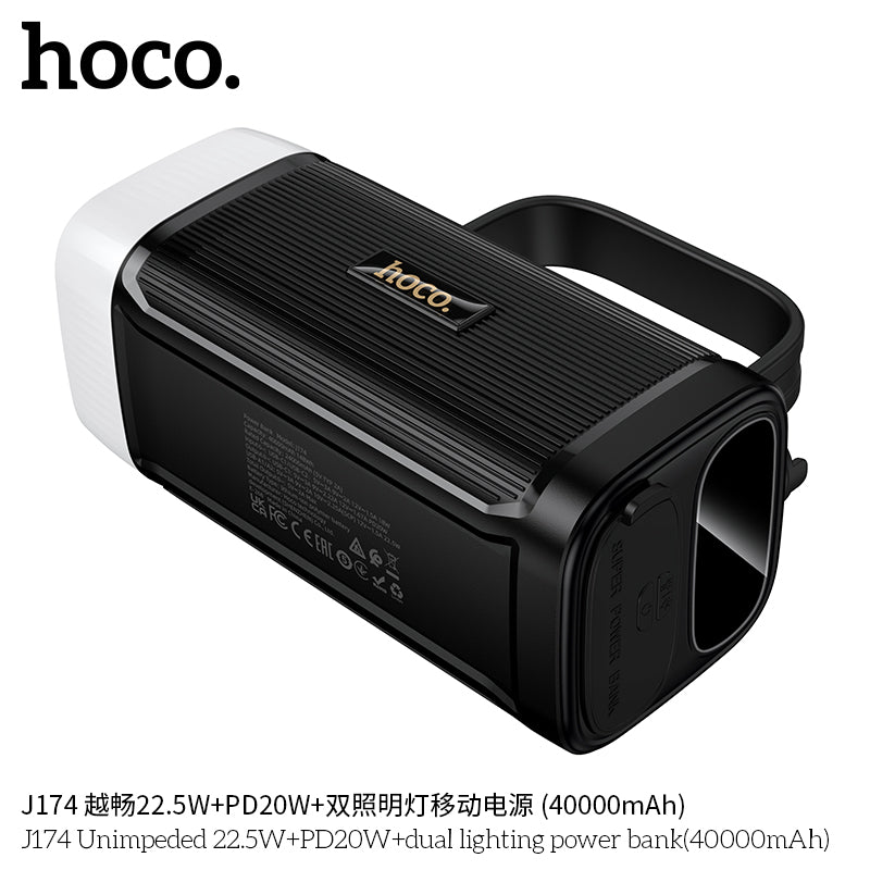 HD_SYNC:J174 Unimpeded 22.5W+PD20W+dual lighting power bank(40000mAh)
