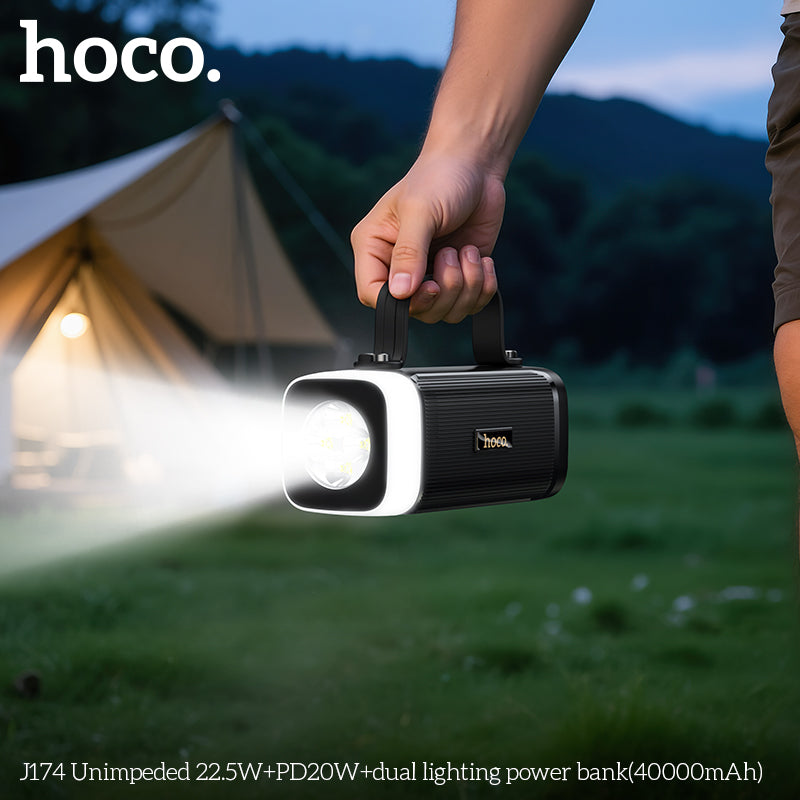 HD_SYNC:J174 Unimpeded 22.5W+PD20W+dual lighting power bank(40000mAh)