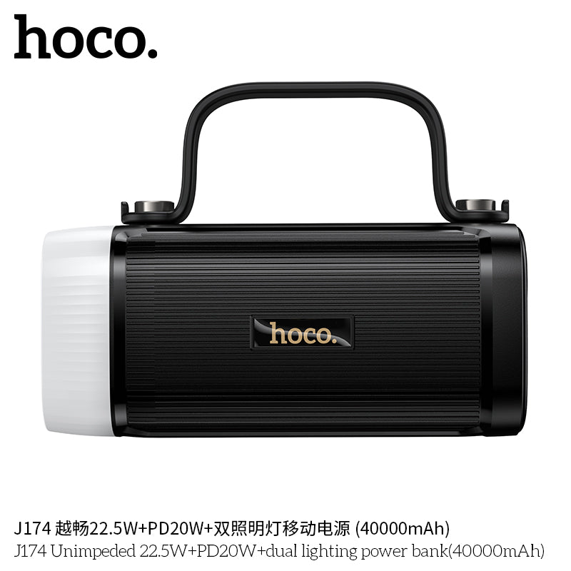 HD_SYNC:J174 Unimpeded 22.5W+PD20W+dual lighting power bank(40000mAh)