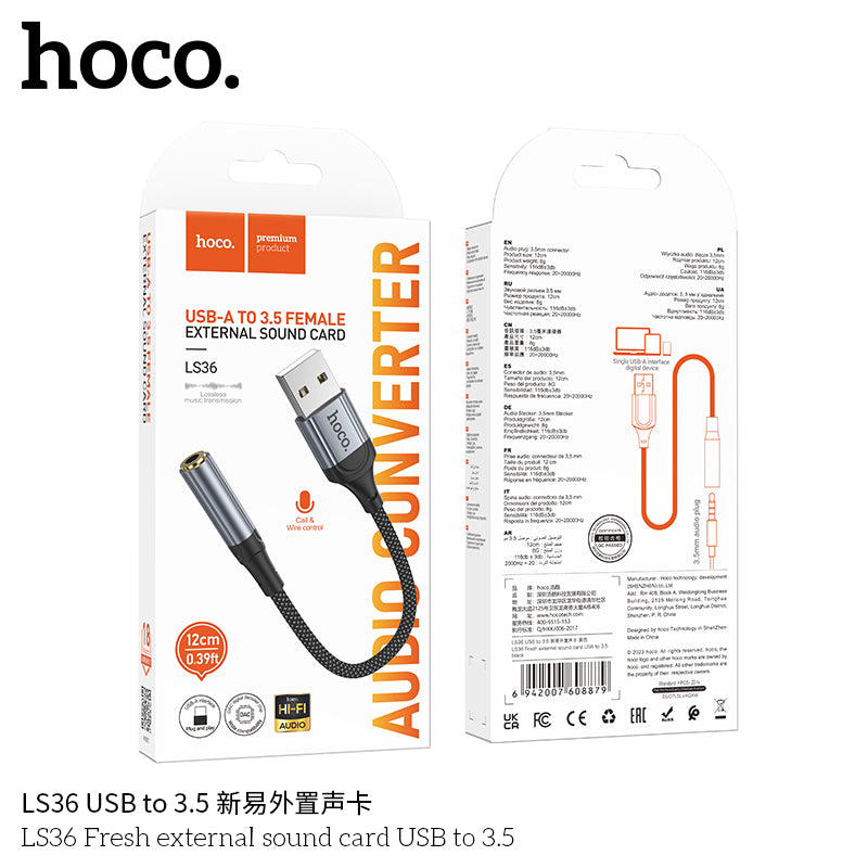 HD_SYNC:LS36 Fresh external sound card USB to 3.5