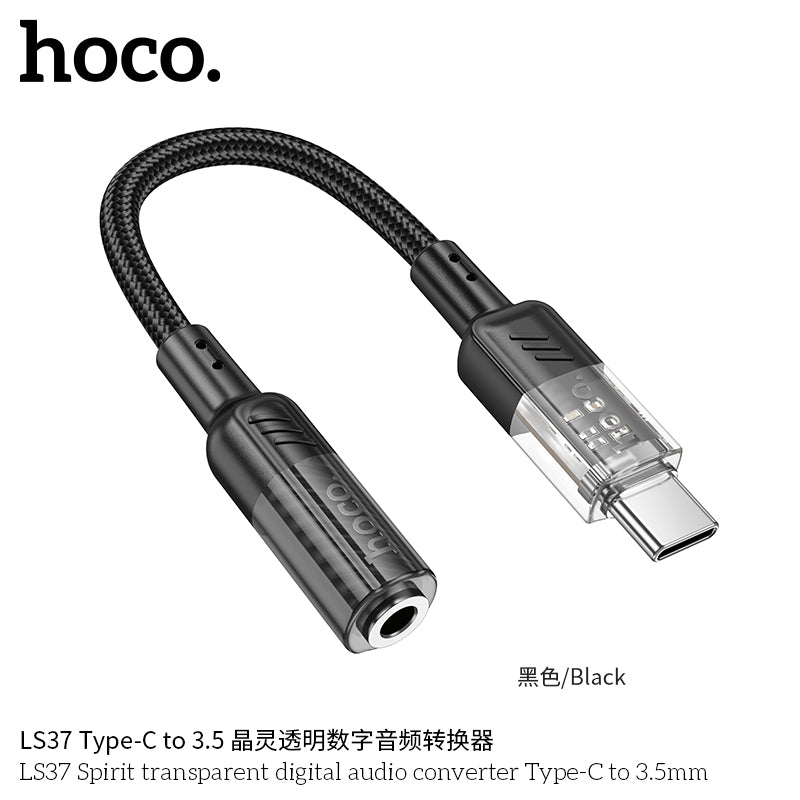 HD_SYNC:LS37 Spirit transparent digital audio converter Type-C to 3.5mm