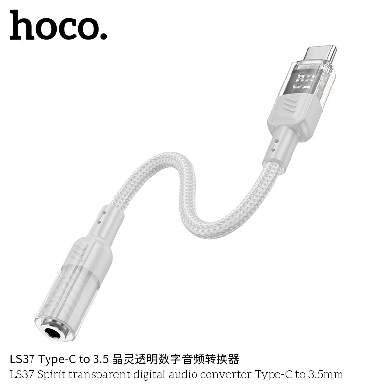 HD_SYNC:LS37 Spirit transparent digital audio converter Type-C to 3.5mm