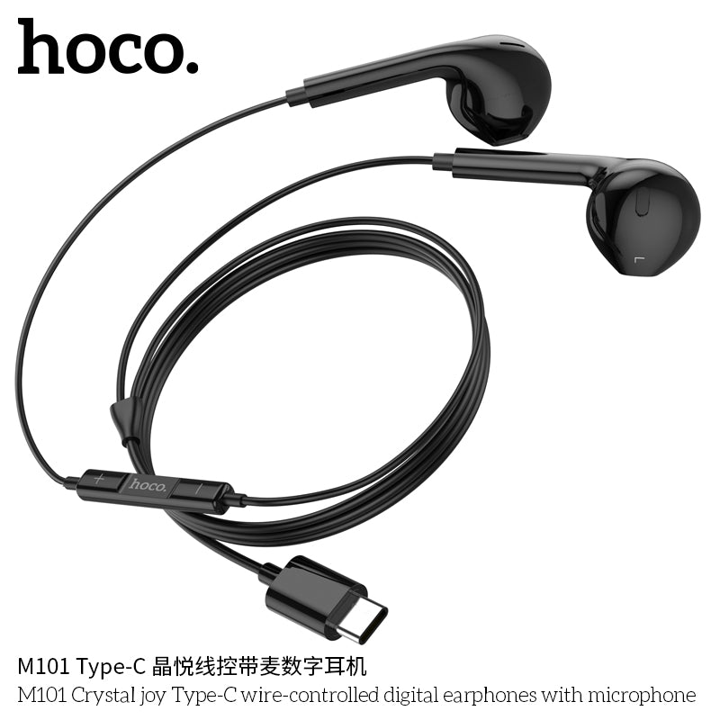 HD_SYNC:M101 Pro Crystal sound Type-C wire-controlled digital earphones with microphone