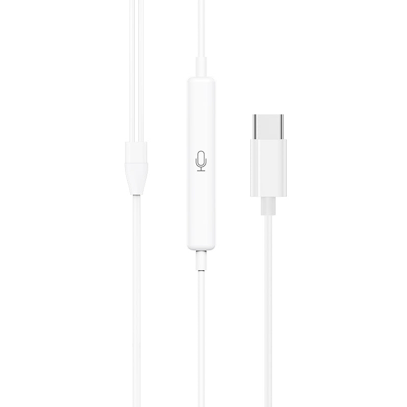 HD_SYNC:M101 Crystal joy Type-C wire-controlled digital earphones with microphone
