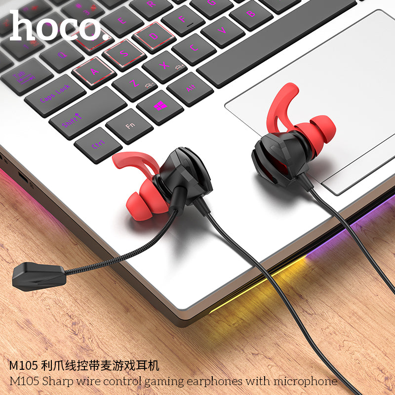 HD_SYNC:M105 Sharp wire control gaming earphones with microphone
