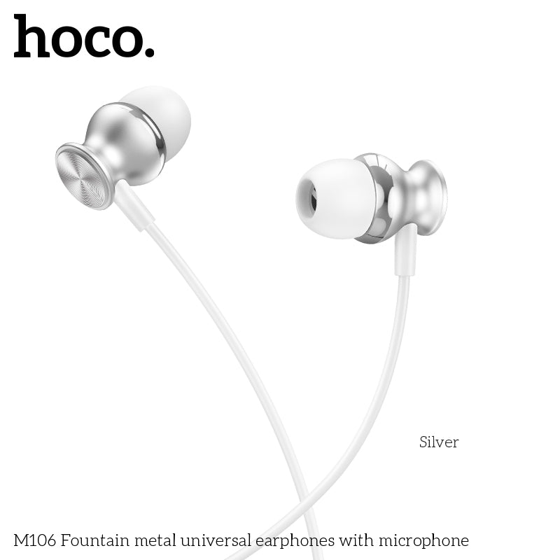 HD_SYNC:M106 Fountain metal universal earphones with microphone