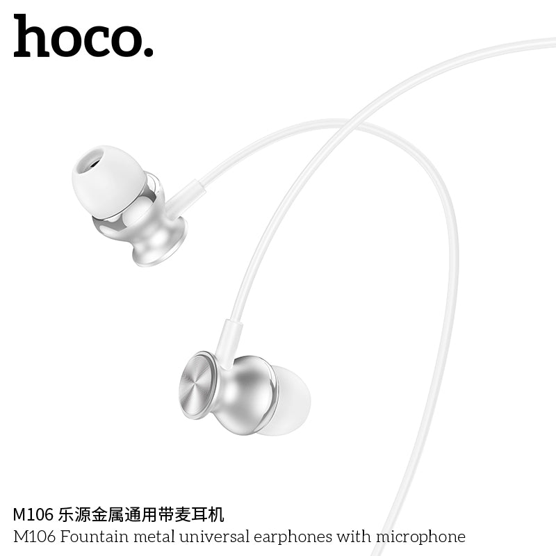 HD_SYNC:M106 Fountain metal universal earphones with microphone