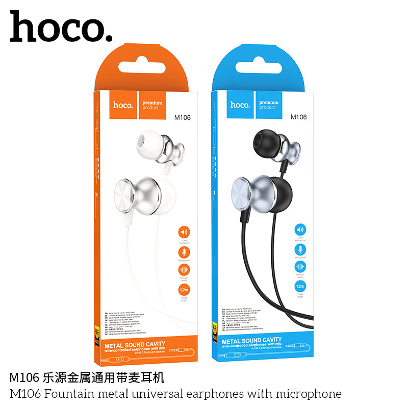 HD_SYNC:M106 Fountain metal universal earphones with microphone