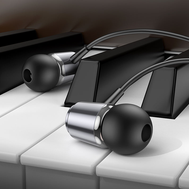 HD_SYNC:M108 Spring metal universal earphones with mic