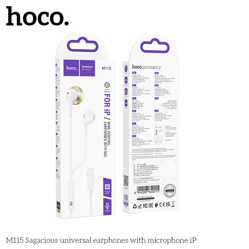 HD_SYNC:M115 Sagacious universal earphones with microphone Type-C
