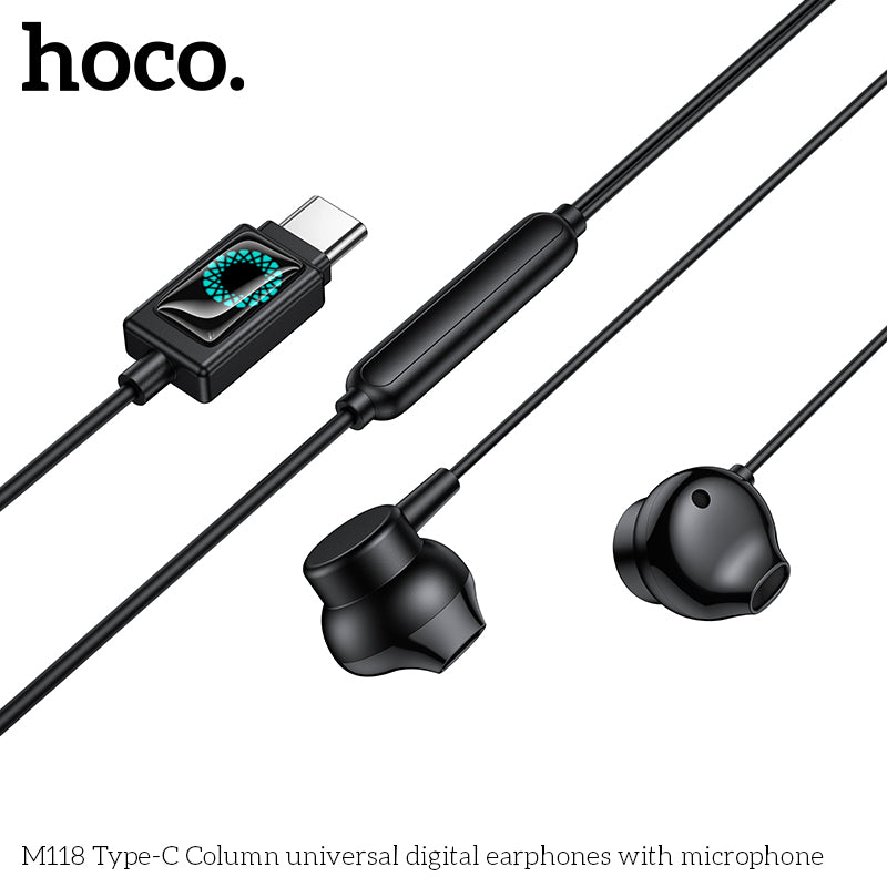 HD_SYNC:M118 Type-C Column universal digital earphones with microphone