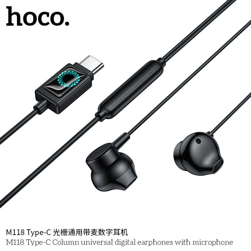 HD_SYNC:M118 Type-C Column universal digital earphones with microphone