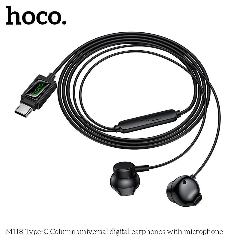 HD_SYNC:M118 Type-C Column universal digital earphones with microphone