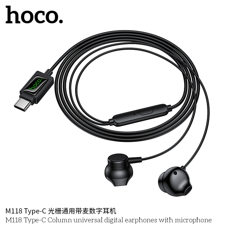 HD_SYNC:M118 Type-C Column universal digital earphones with microphone