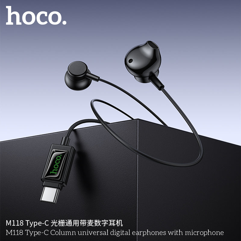 HD_SYNC:M118 Type-C Column universal digital earphones with microphone