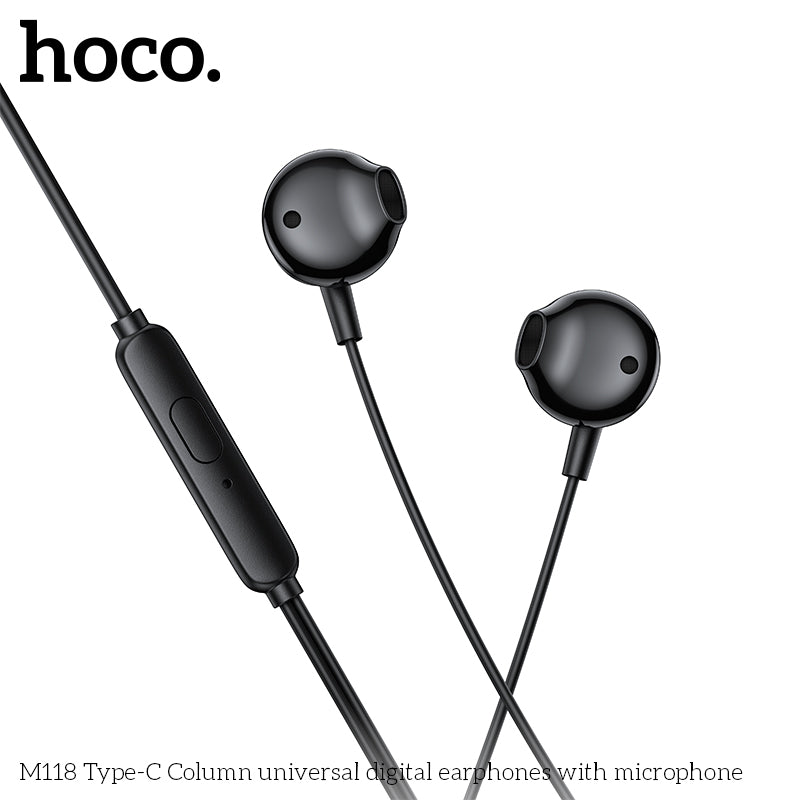 HD_SYNC:M118 Type-C Column universal digital earphones with microphone