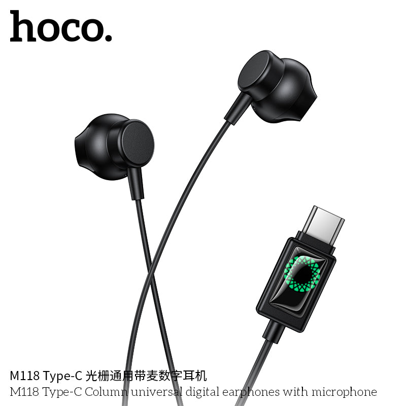 HD_SYNC:M118 Type-C Column universal digital earphones with microphone